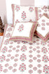20s Cotton Cushion Cover in Floral Block Print